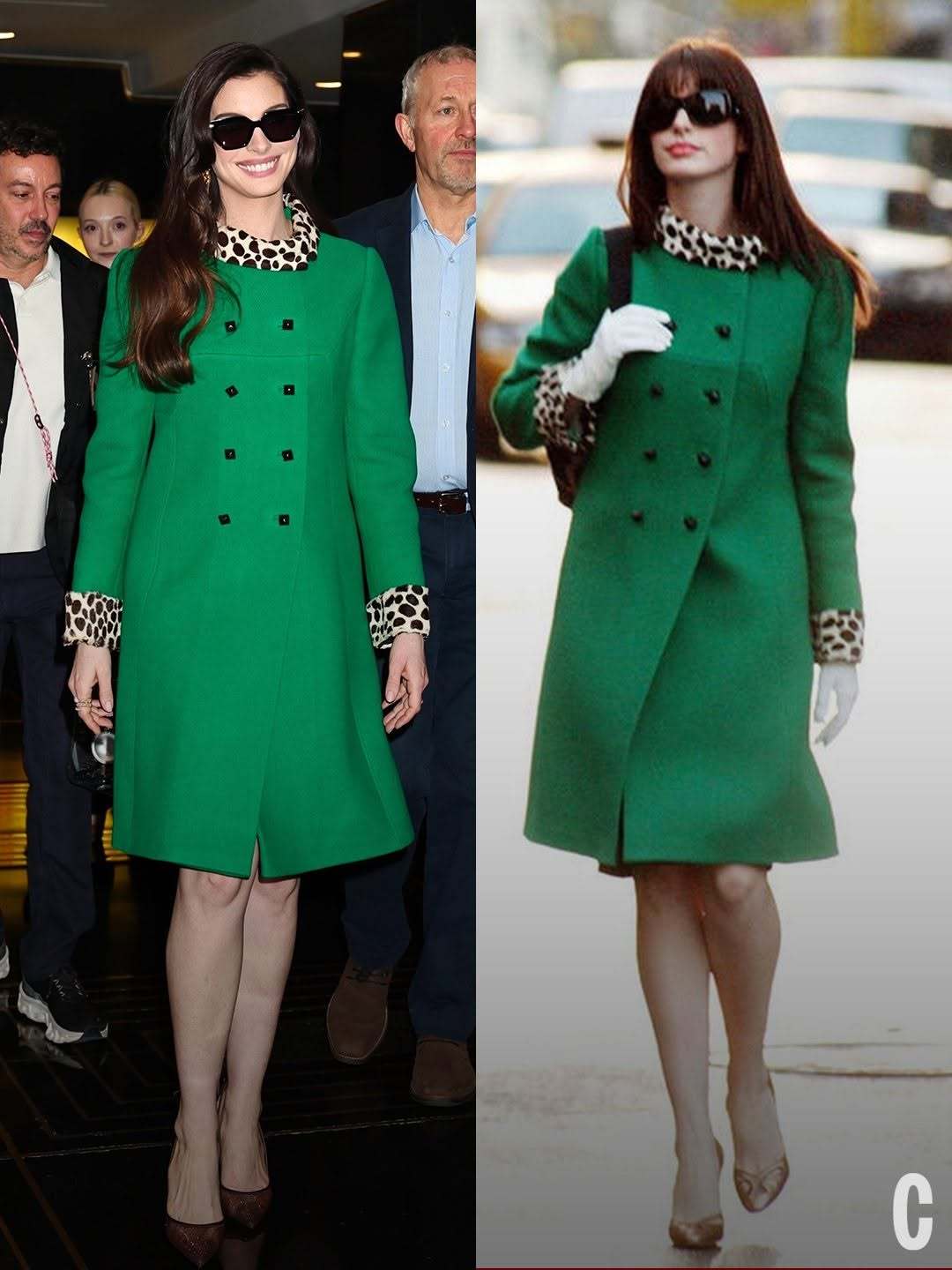 安妮海瑟薇时隔20年再现电影经典造型2006x2026💚穿普达拉的女王穿普