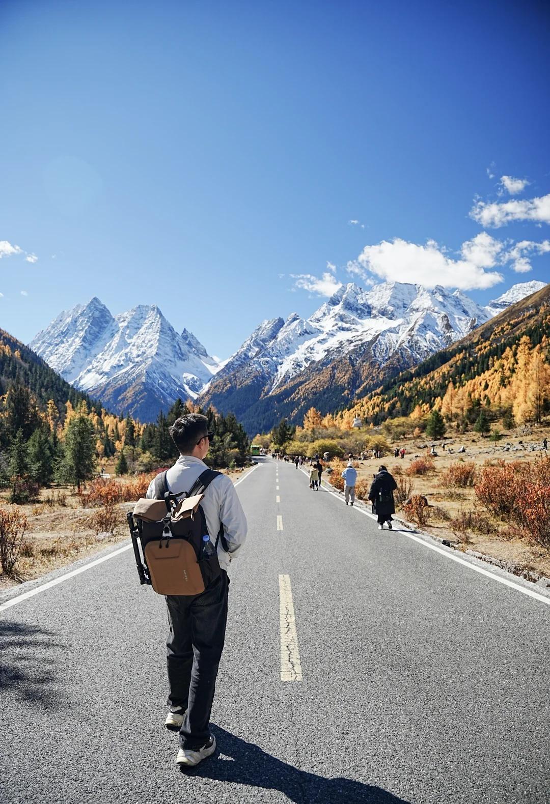 半山秋景半山雪～四姑娘山11月7日实拍11月6日从毕棚沟自驾到四姑娘山双桥沟