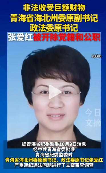 台上推“五步诊疗法”，台下在工程和人事上谋利：海北州政法委原书记张爱红被“双开”