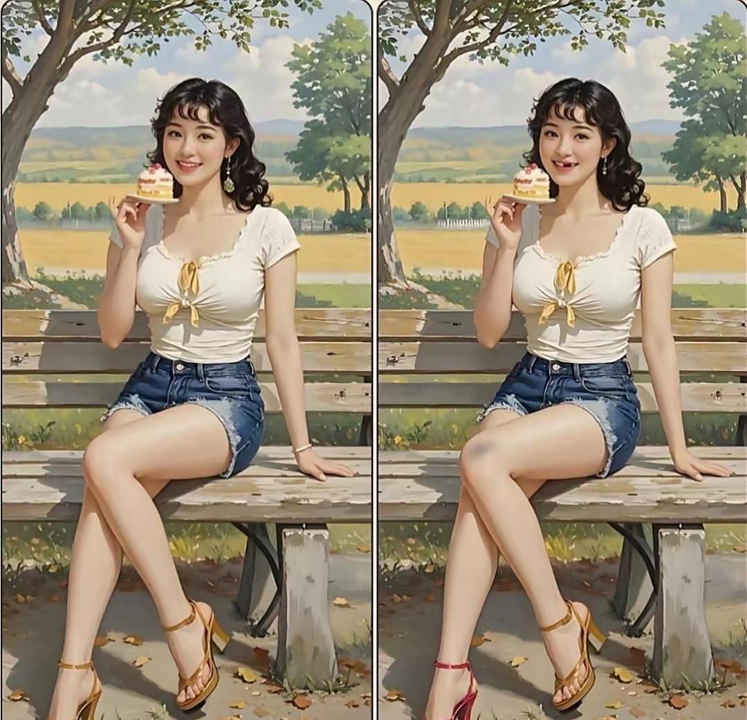 图片找茬考验眼力的时候到了，你能找到几处？找到6处及格找到8处优秀找到1