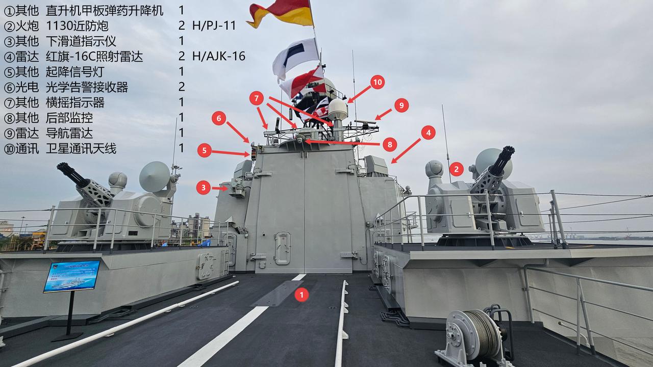 现代化改进之后的现代级驱逐舰参加了海军开放日，GTW拿到高清大图之后，将全舰的武