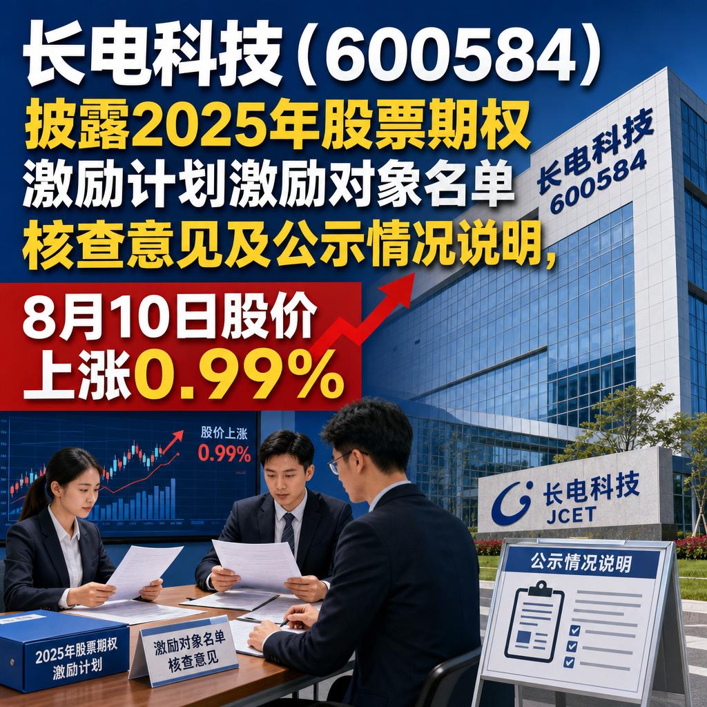 1405亿市值，一天0.99%的涨幅，公示期零异议。长电科技的这份股票期权激励