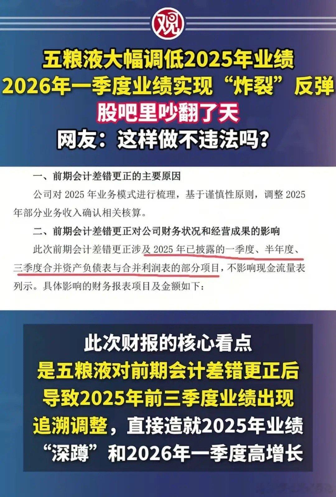 无论你炒股多少年，踩过多少坑，都还是第一次遇到五粮液延迟交卷，否定（调整）前三季