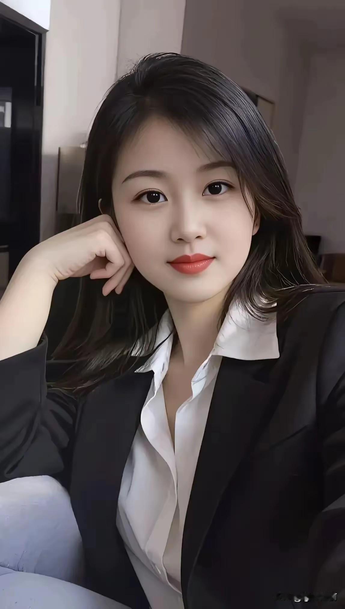 红妆美人倚窗立，笑语盈盈意自闲。