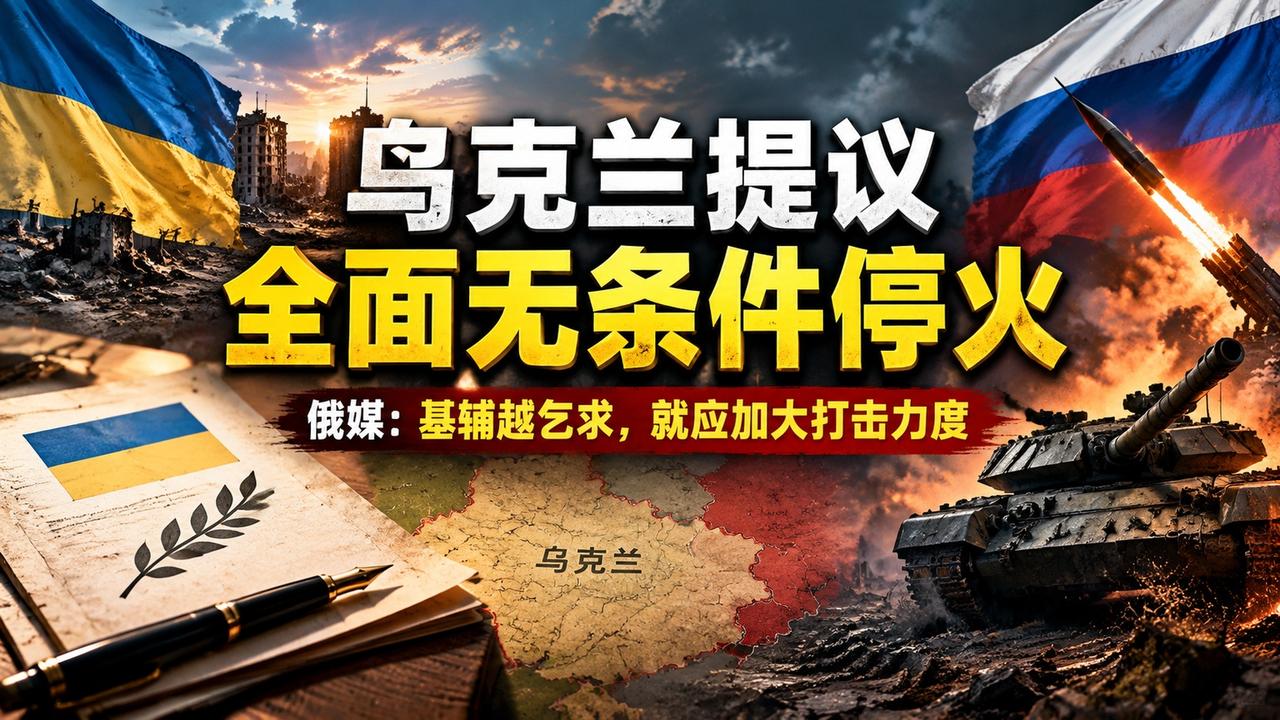 乌克兰提议全面无条件停火，俄媒：基辅越乞求，就应加大打击力度