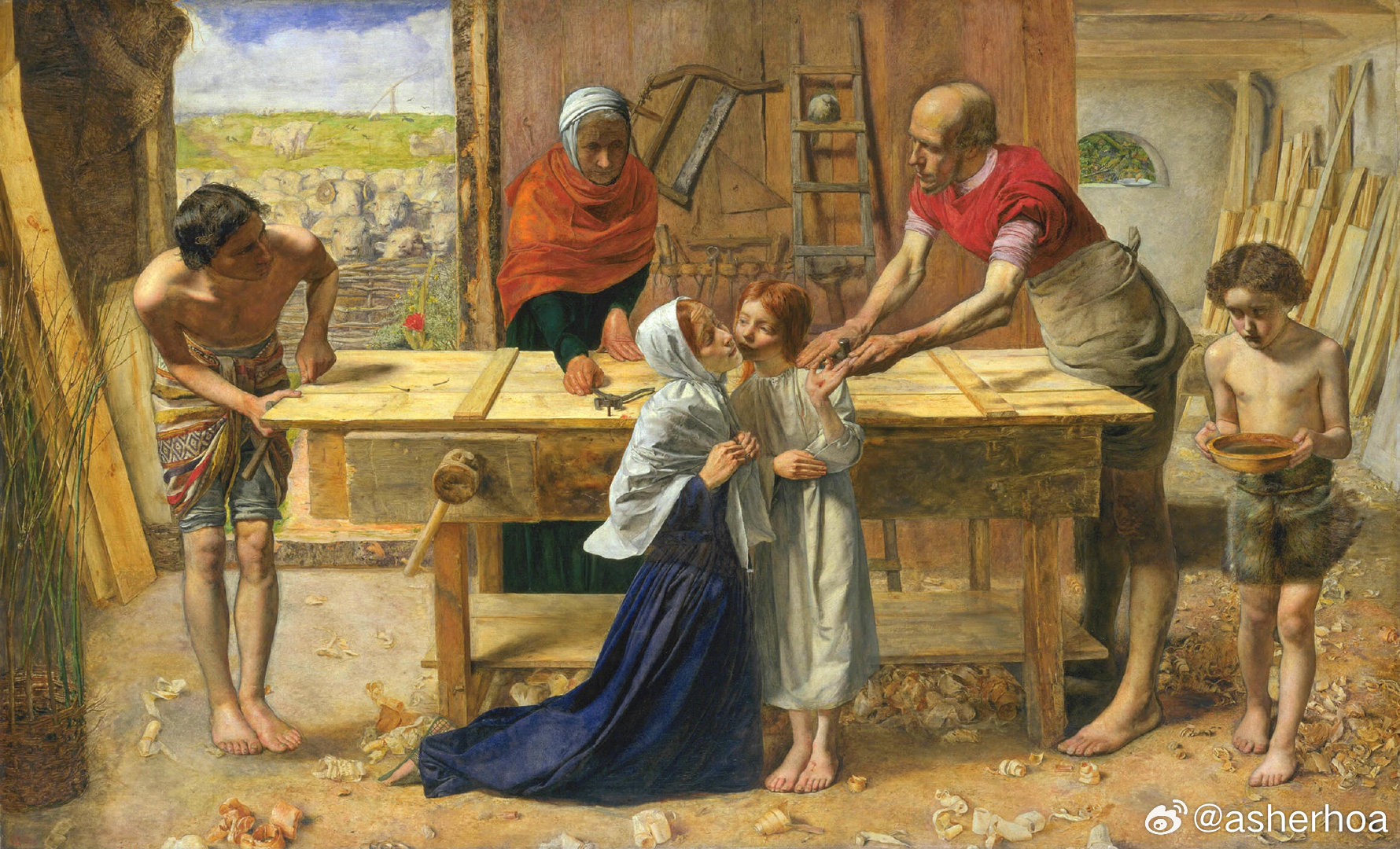 西洋历史文化鱼缸英国前拉斐尔派画家约翰·艾佛雷特·米莱（SirJohnEv