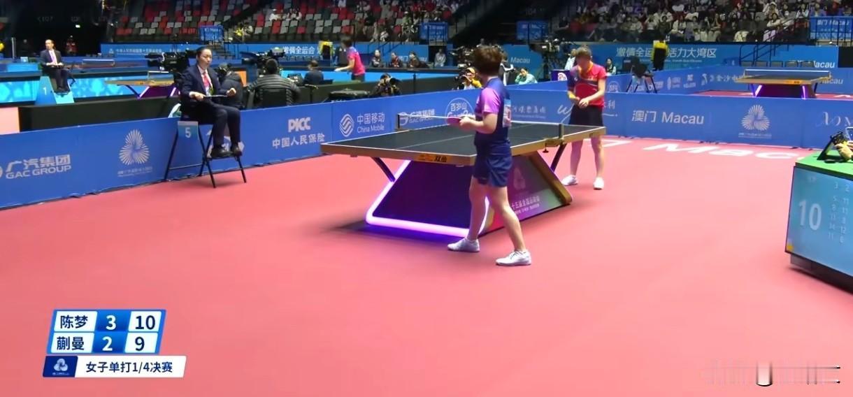 全运乒乓大逆转！陈梦0-2落后连扳4局，4-2掀翻蒯曼闯四强！11月13日