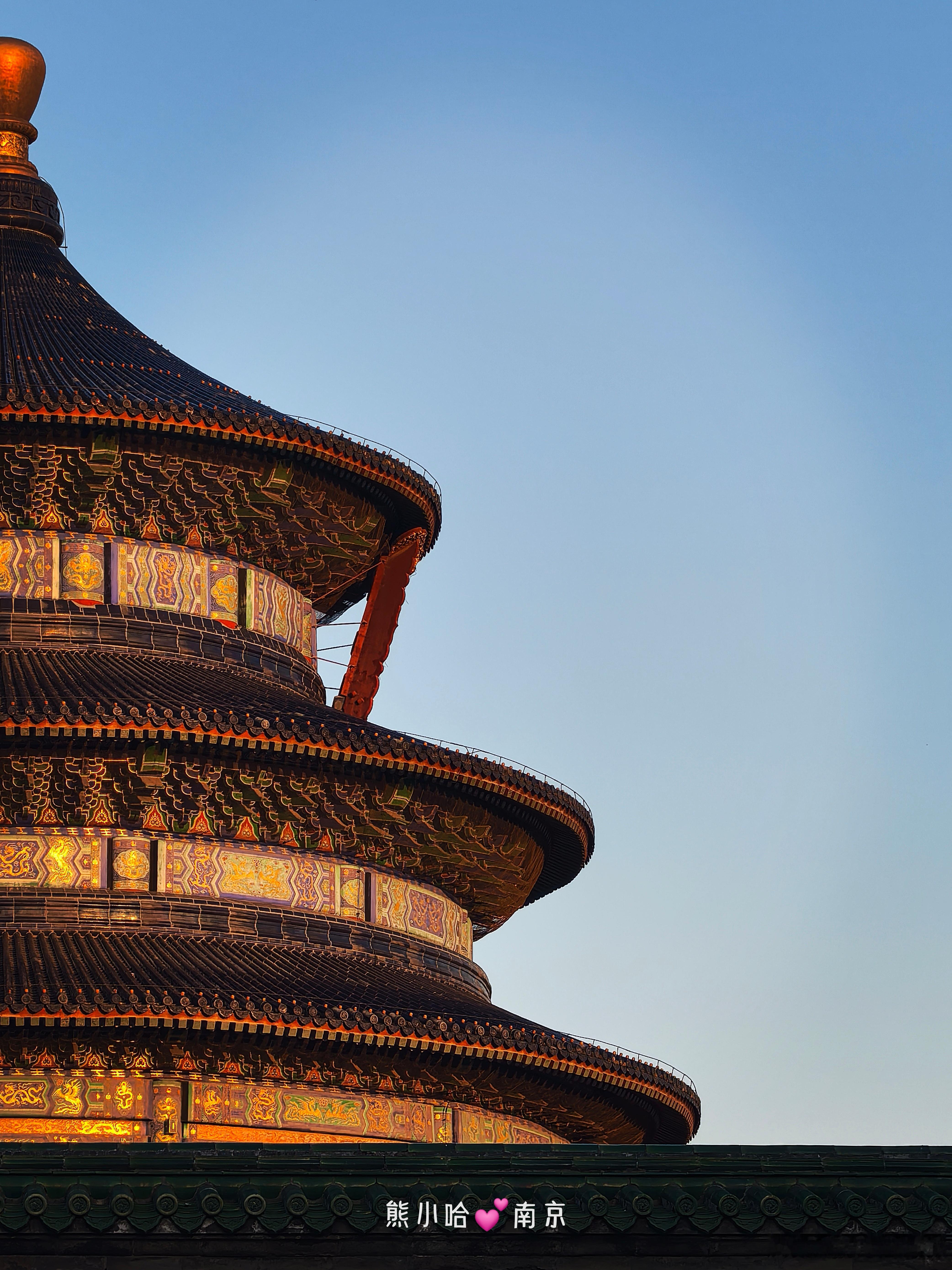 落日余晖照天坛盛景无限数百年摄影 