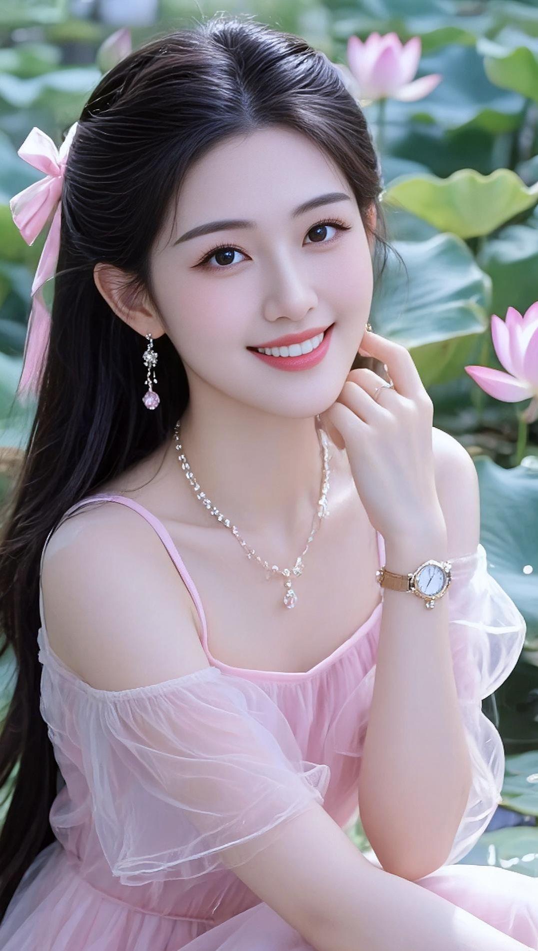 AI荷塘清新写真