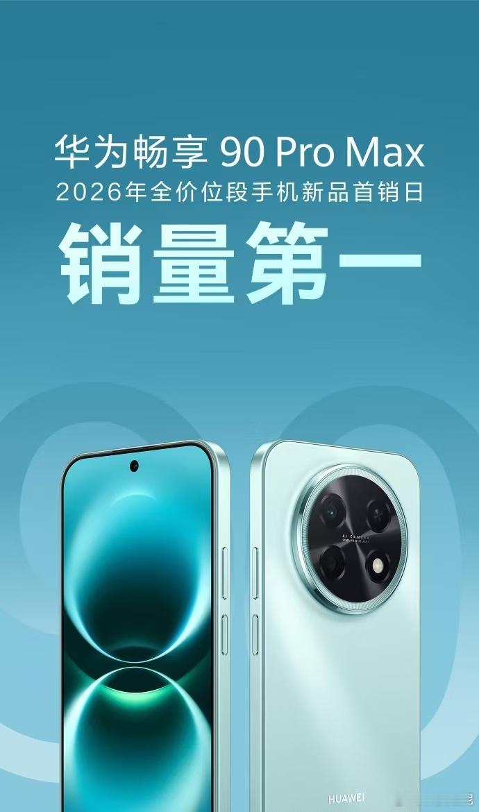 华为畅享90系列也太火了吧，连续十周稳坐千元机销冠，ProMax首销直接拿第一