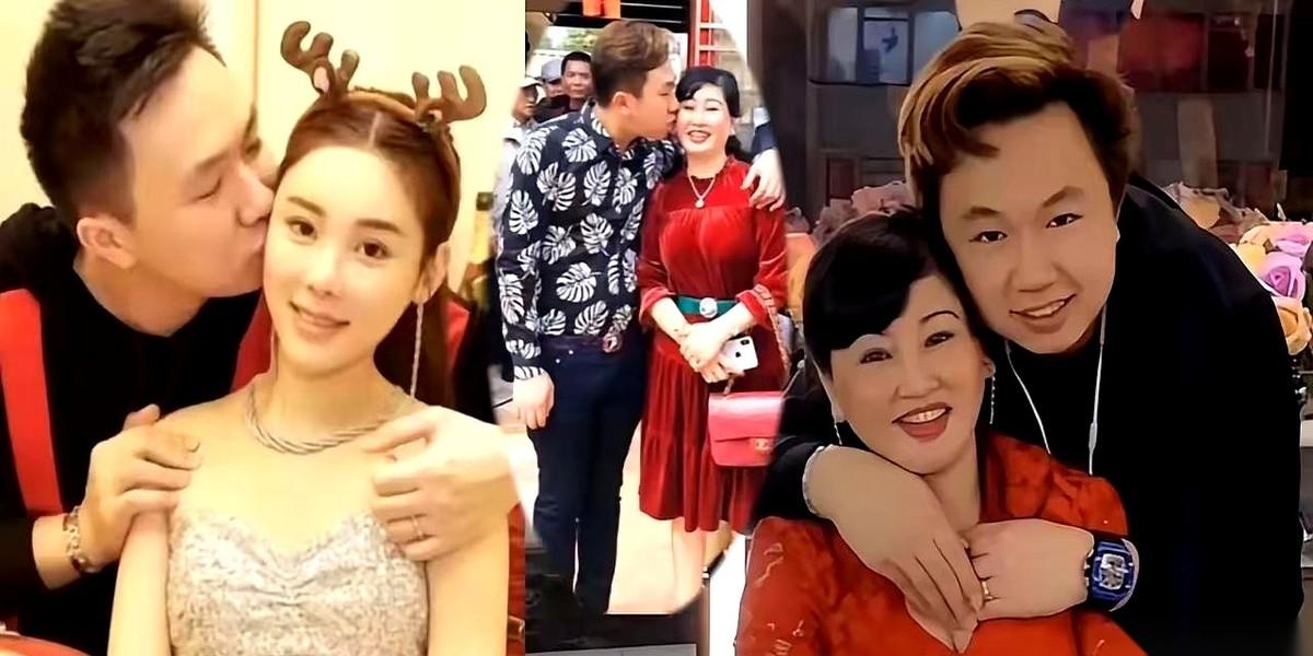 蔡天凤离世之后，女婿在大庭广众下跟丈母娘十指相扣、拥抱亲脸。画面里丈母娘紧紧回