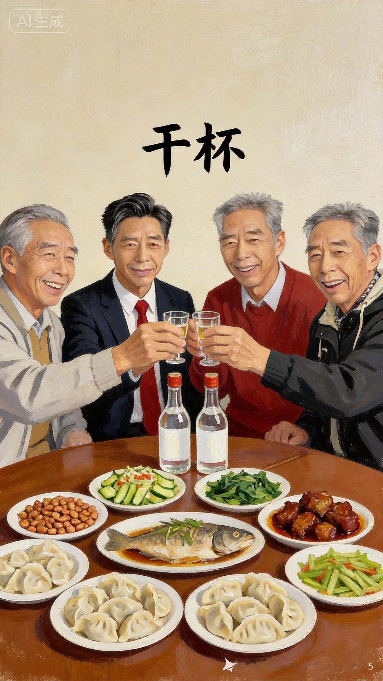“干杯！老友相聚，美食相伴”🍻🍜🥗🍲🥘
