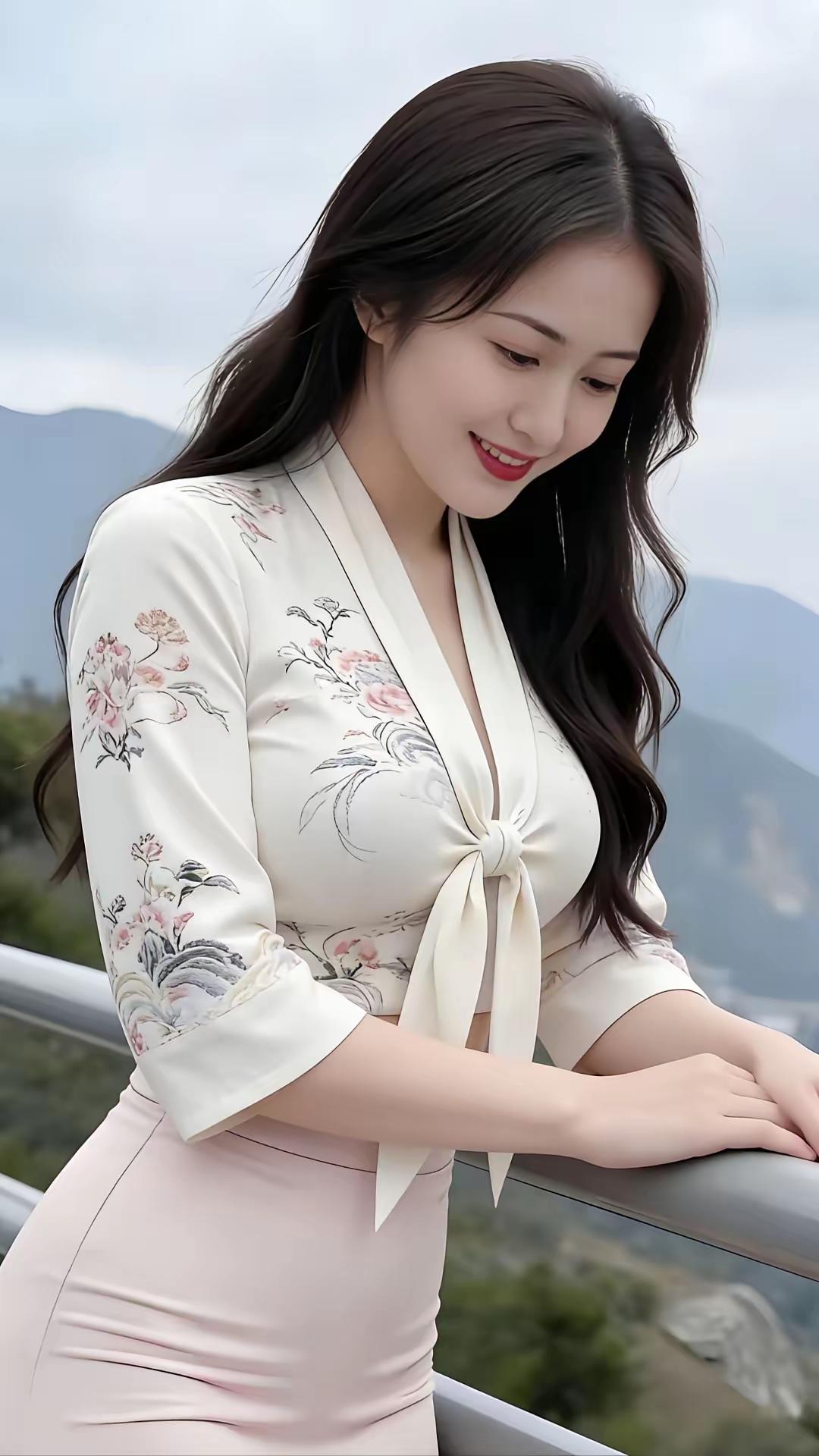 优雅东方美，山水间轻纱飘逸