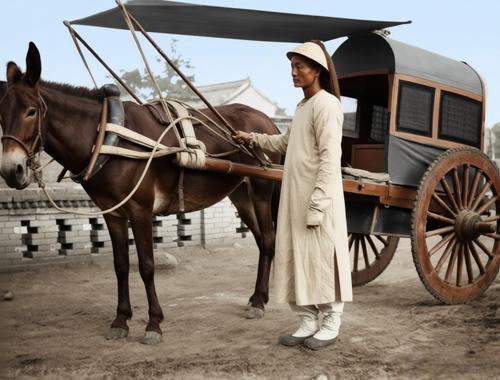 这张照片是苏格兰旅行家、记者乔治·莫理循在1894-1896年间拍摄的晚清中国影