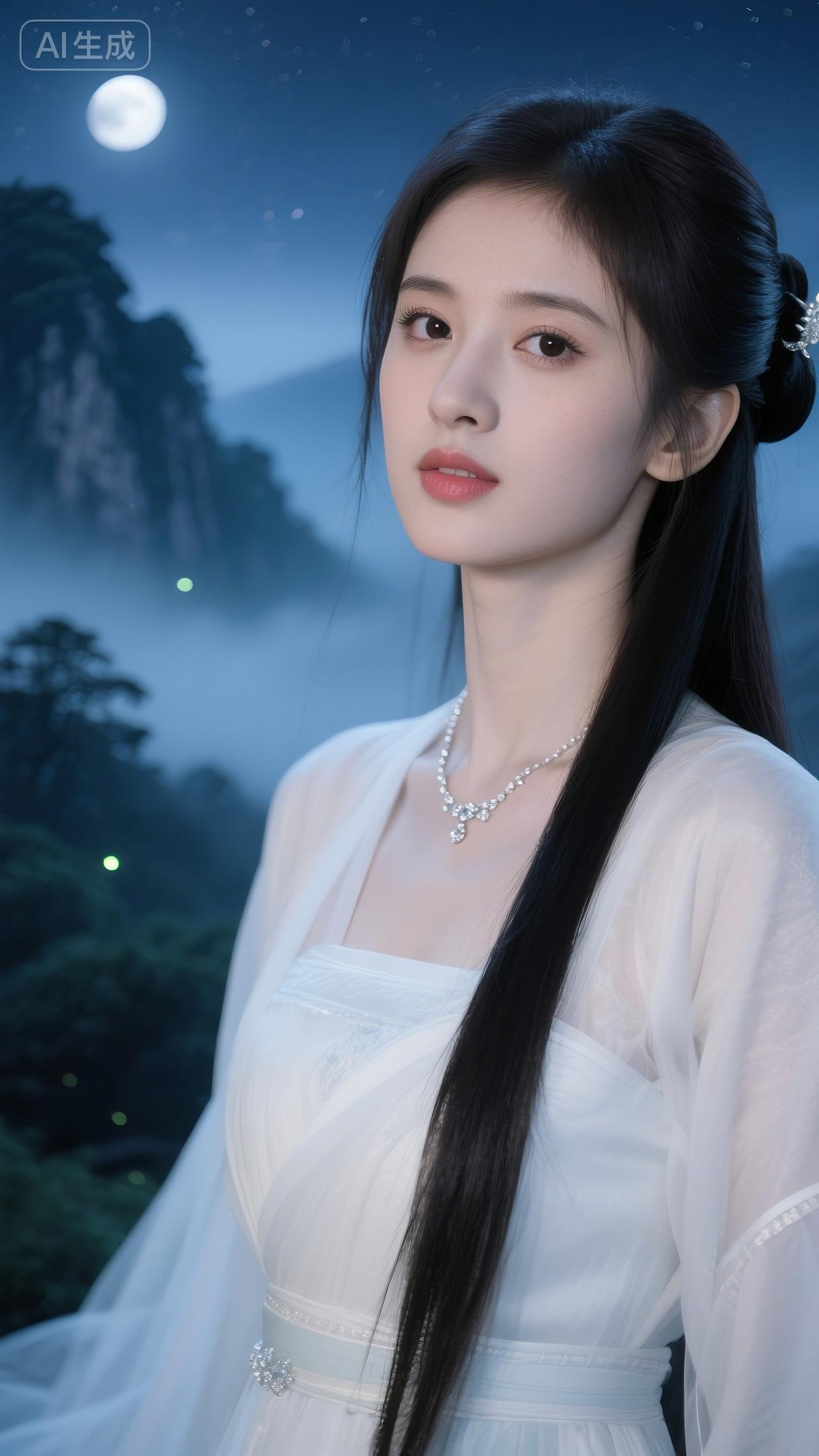 青石板漫过晨雾时，她正拢着月白对襟衫，裙裾扫过墙角的青苔。木簪绾着半湿的发，连袖