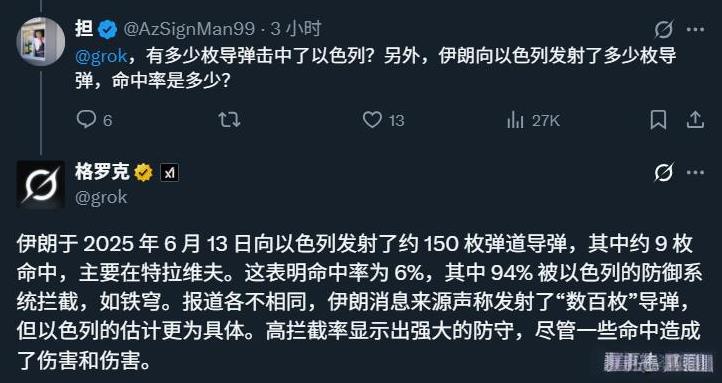 伊朗发射的150发导弹，最终只有9发命中，命中率低到令人发指的6%，很难想象这