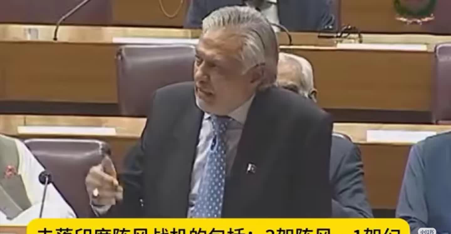 巴基斯坦外长伊沙克达尔的发言，信息量有点大。他声称，在与印度的空战中，巴方用