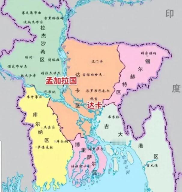 印度为什么不吞并孟加拉国？真把地图摊开看，很多人都会冒出这个疑问：印度三面包着孟