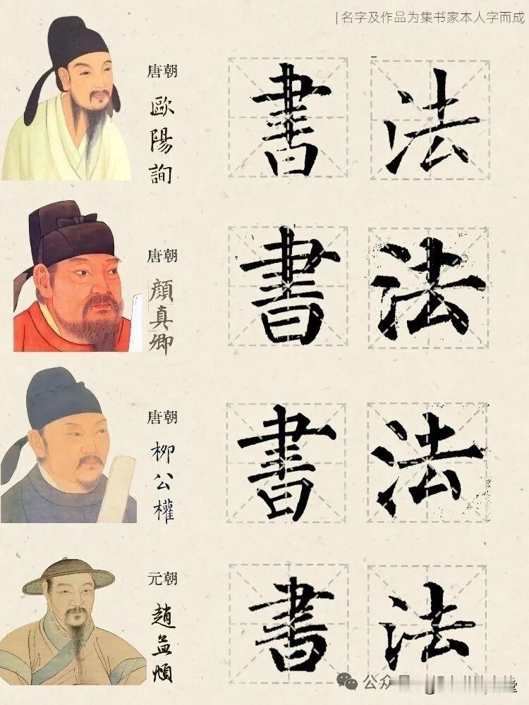 楷书入门选欧颜柳赵哪家字帖，还挺让人纠结。欧阳询的“欧体”，有“唐人楷书第一人”