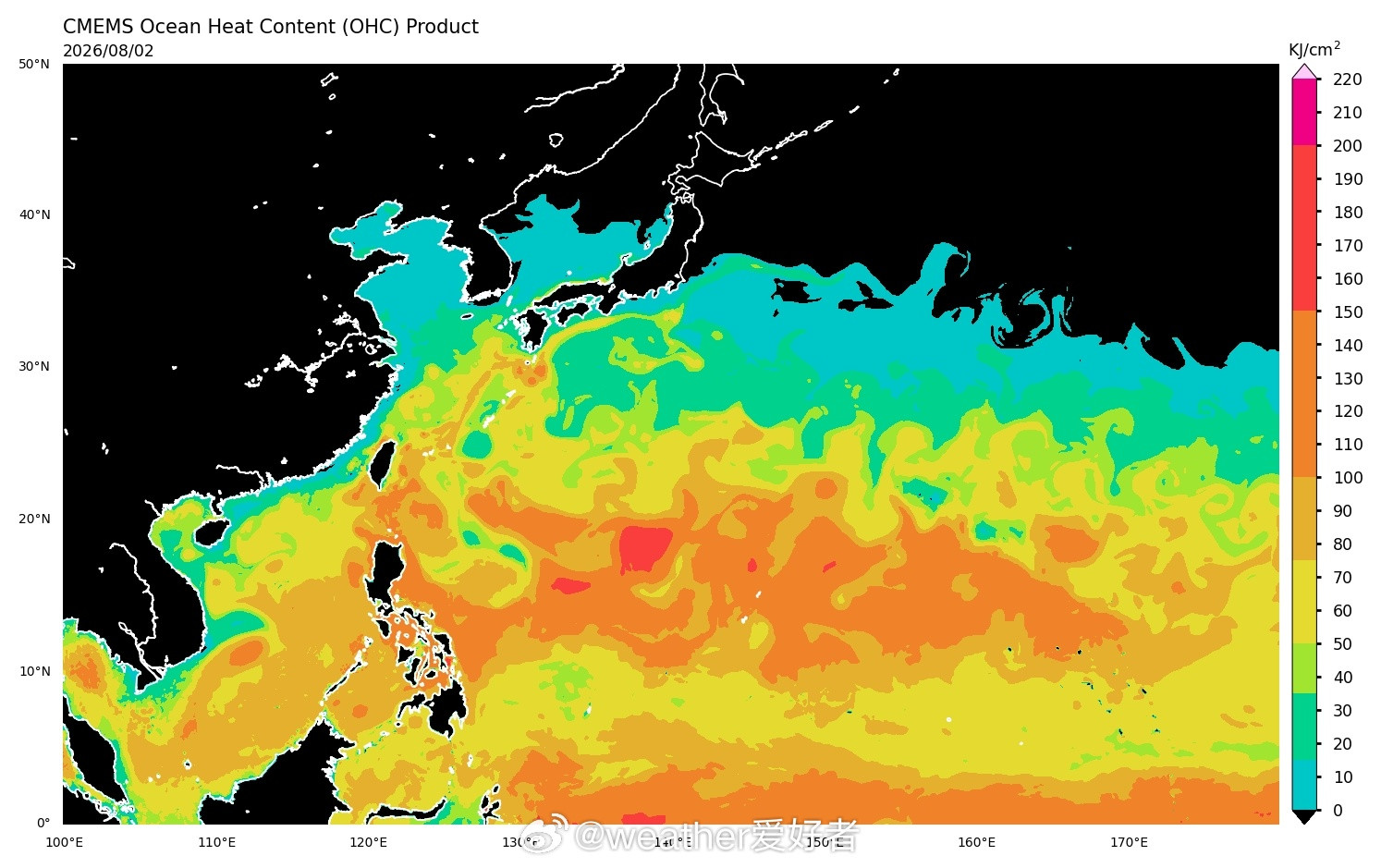 台风白海豚干空气的影响暂时减弱，同时在高海温和不错的海水热焓量加持下，台风白海