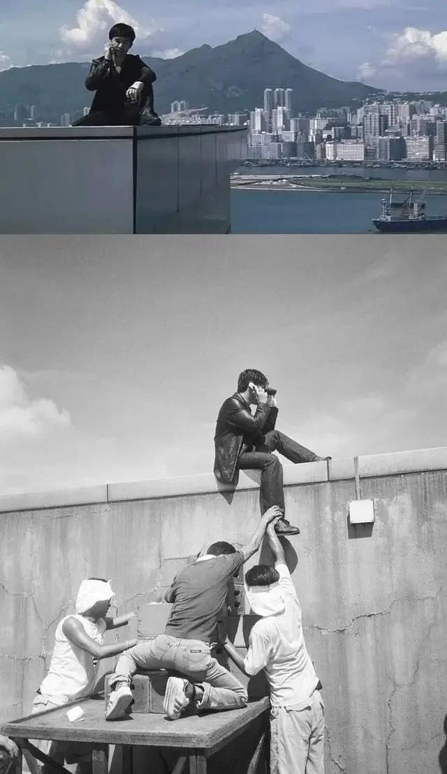 《无间道》中的天台打电话镜头拍摄花絮...