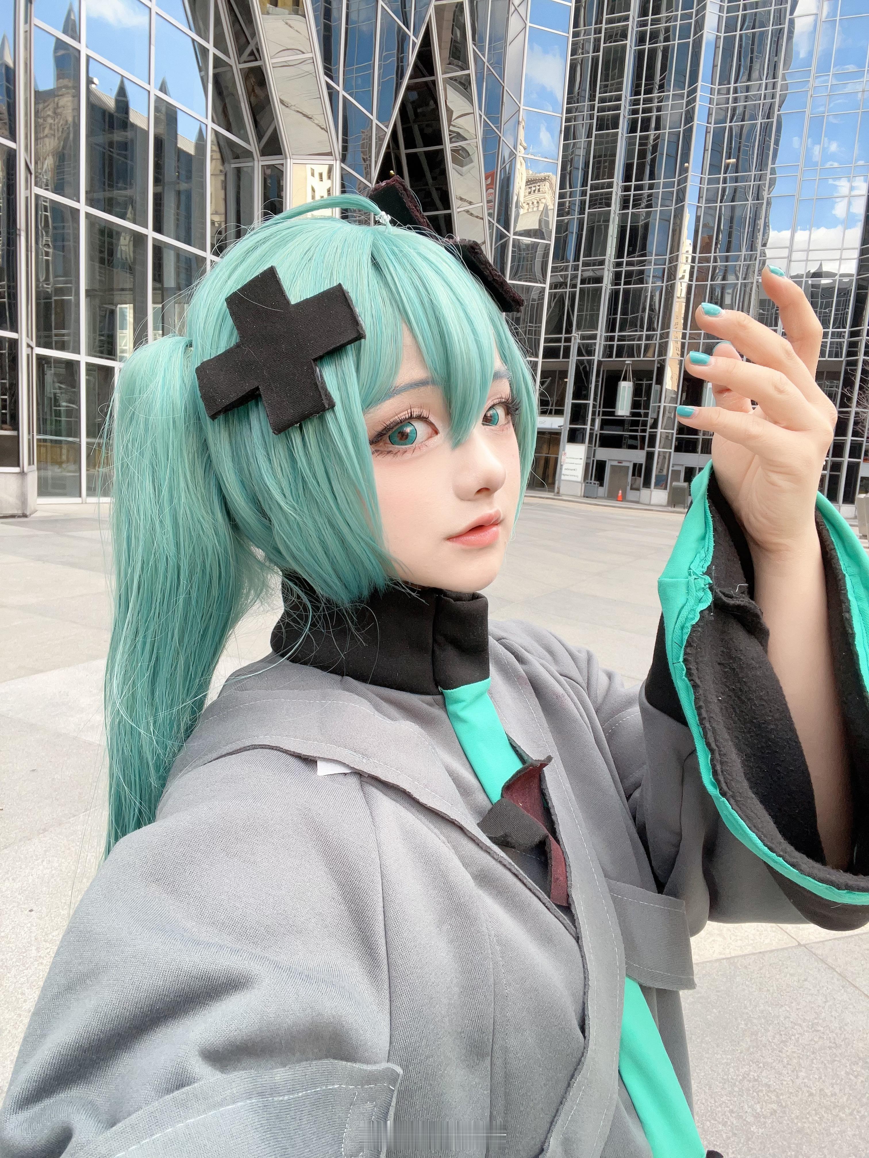 pjsk初音未来🖤🩵🖤➕🩵➕初音未来初音cos二次元cos大赏m