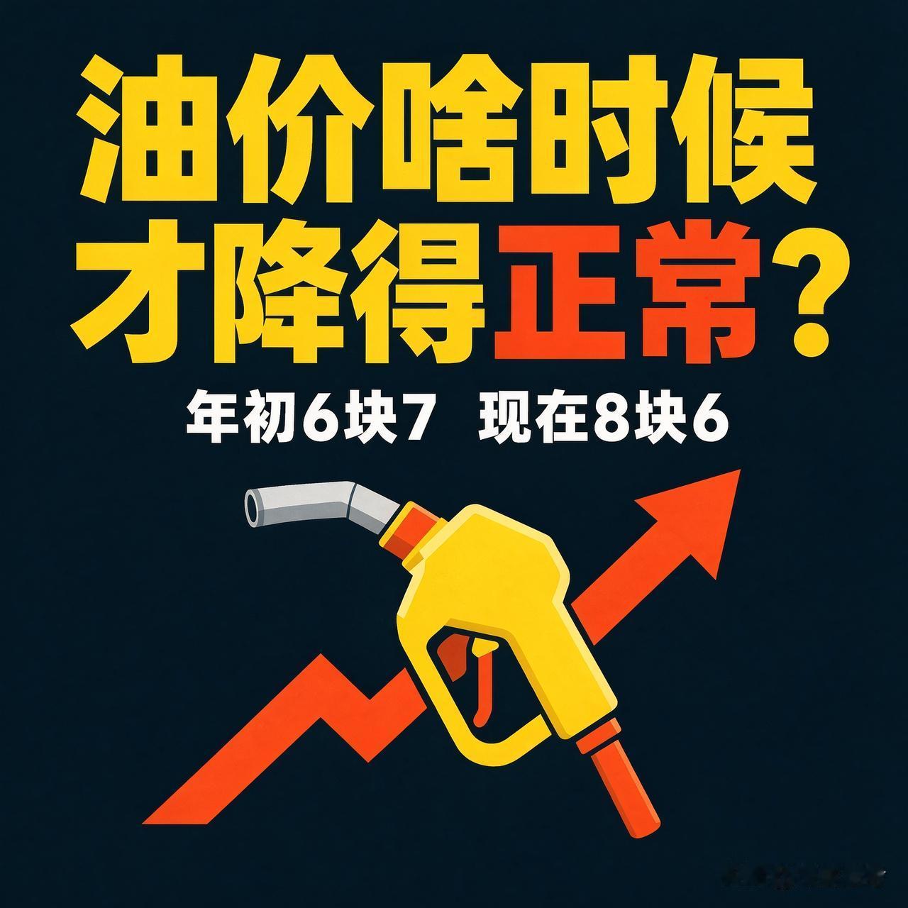 油价啥时候能降回正常？15号有说法了年初92号才6块7，现在全国普遍8块6，