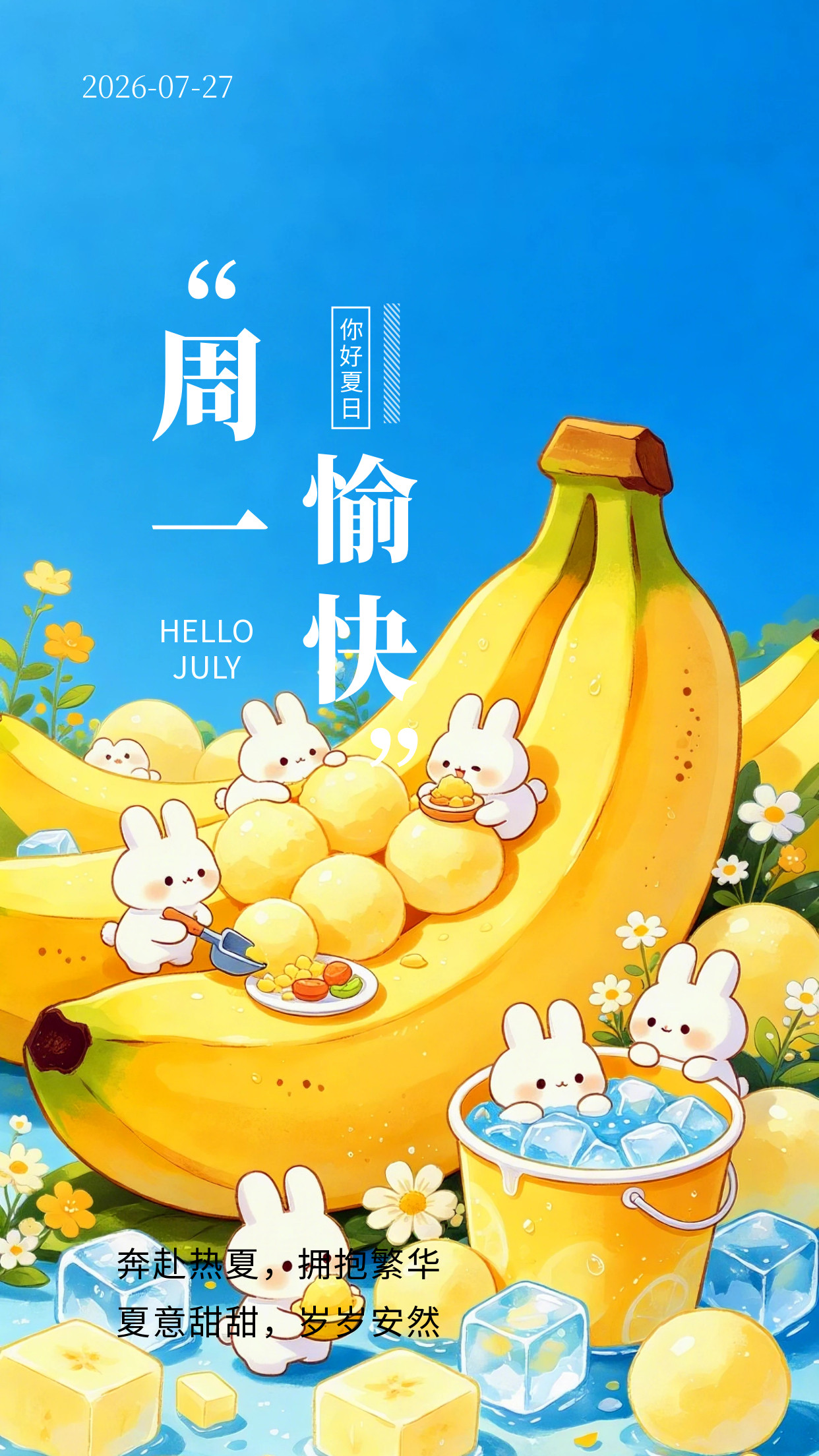 2026.7.27周一早安祝福海报壁纸拿图吱一声噢～