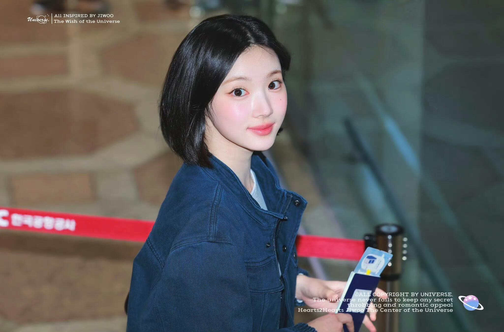 Jiwoo的脸型太亮眼了远远胜过五官…​​​