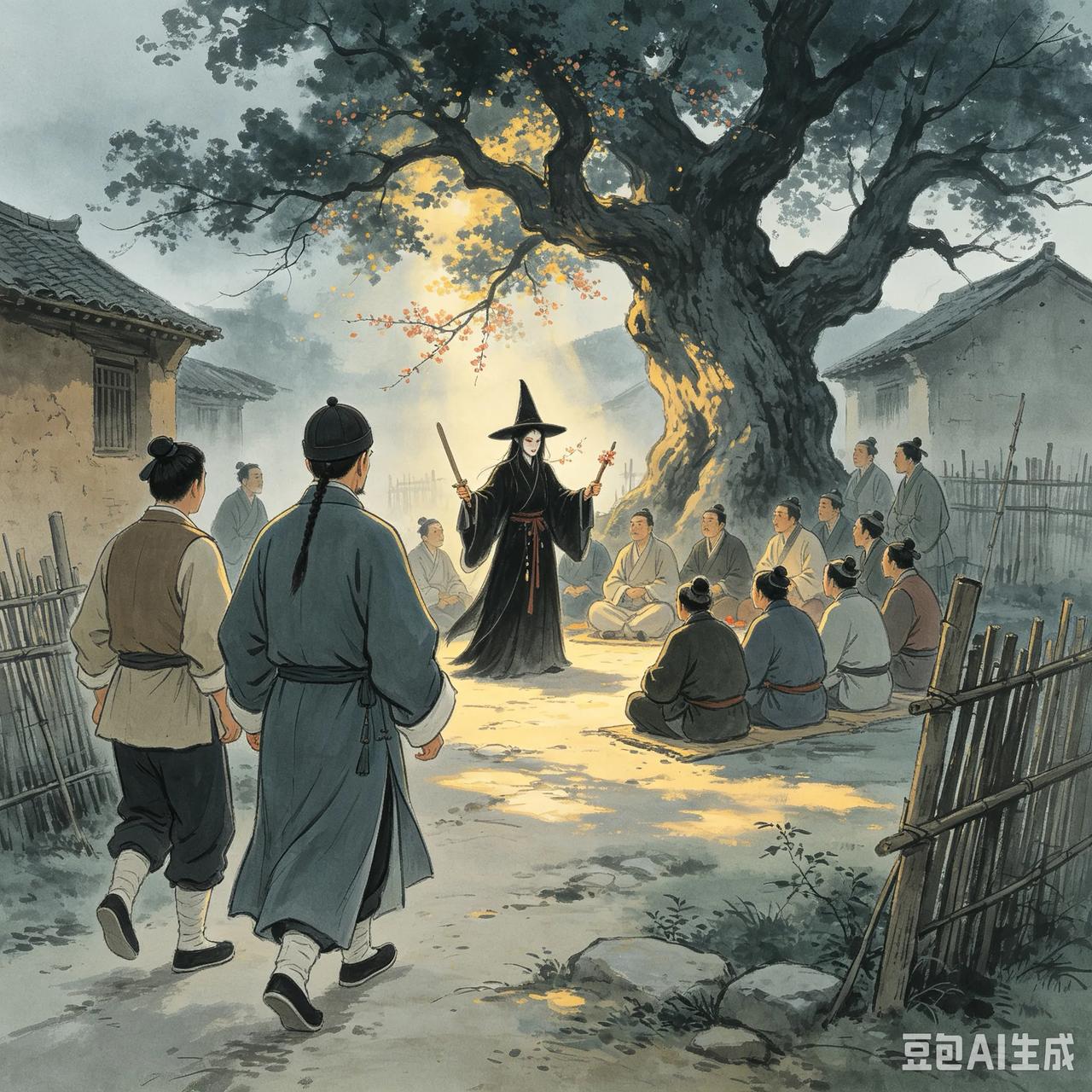 清朝时，杭州秀才张某品行不端，蛮横霸道，凭一己好恶裁决邻里是非。有一天，他见一名