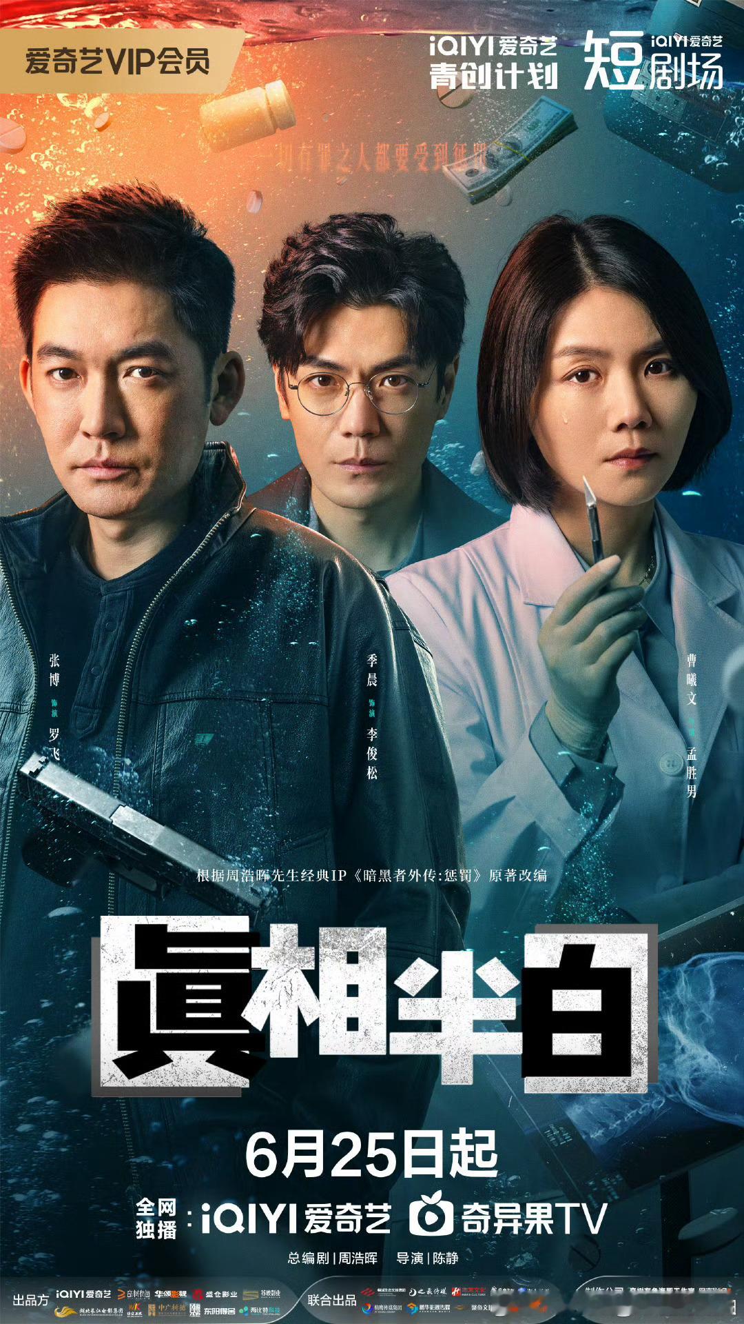 25集悬疑犯罪短剧真相半白今日10点已上线爱奇艺独播，VIP会员看全集，每集2