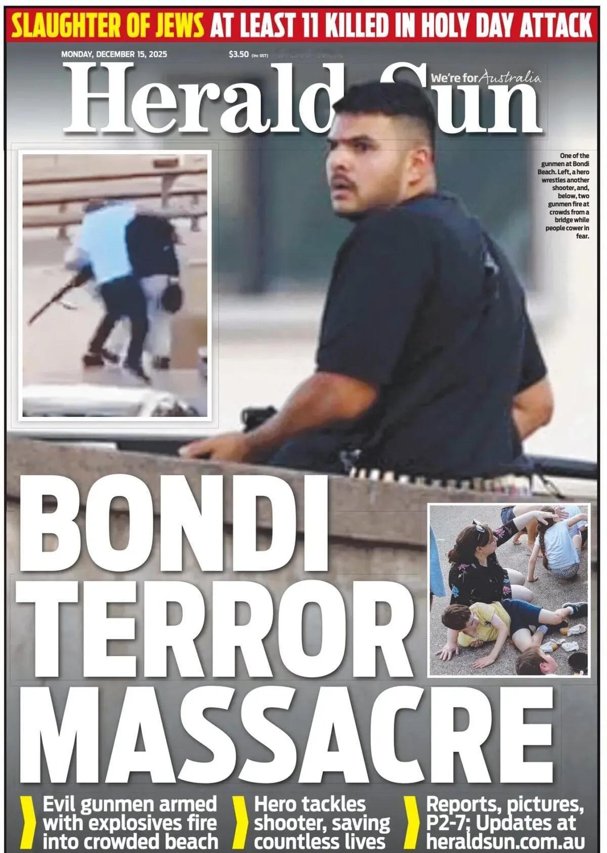 天堂在正午破碎。邦迪海滩，2024年7月13日，一名枪手走上那座木桥，举起了枪