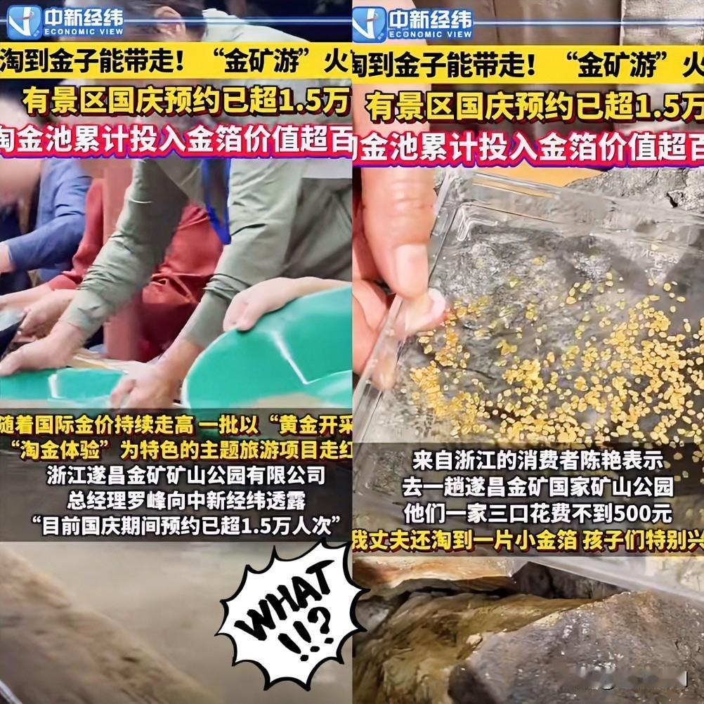国庆金价一路狂飙到700元/克，浙江遂昌金矿却玩出了新花样30元就能体验“沙