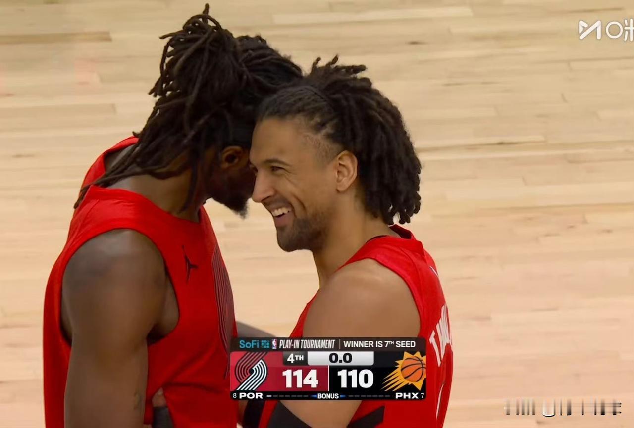 西部第七确定了！今天的NBA附加赛，客场作战的开拓者队以114-110力克太