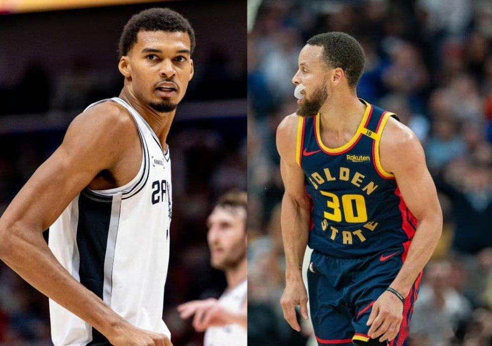 文班亚马与库里同样拿到100分,但是两人得分效率却不是一个档次!!文班亚马,拿到