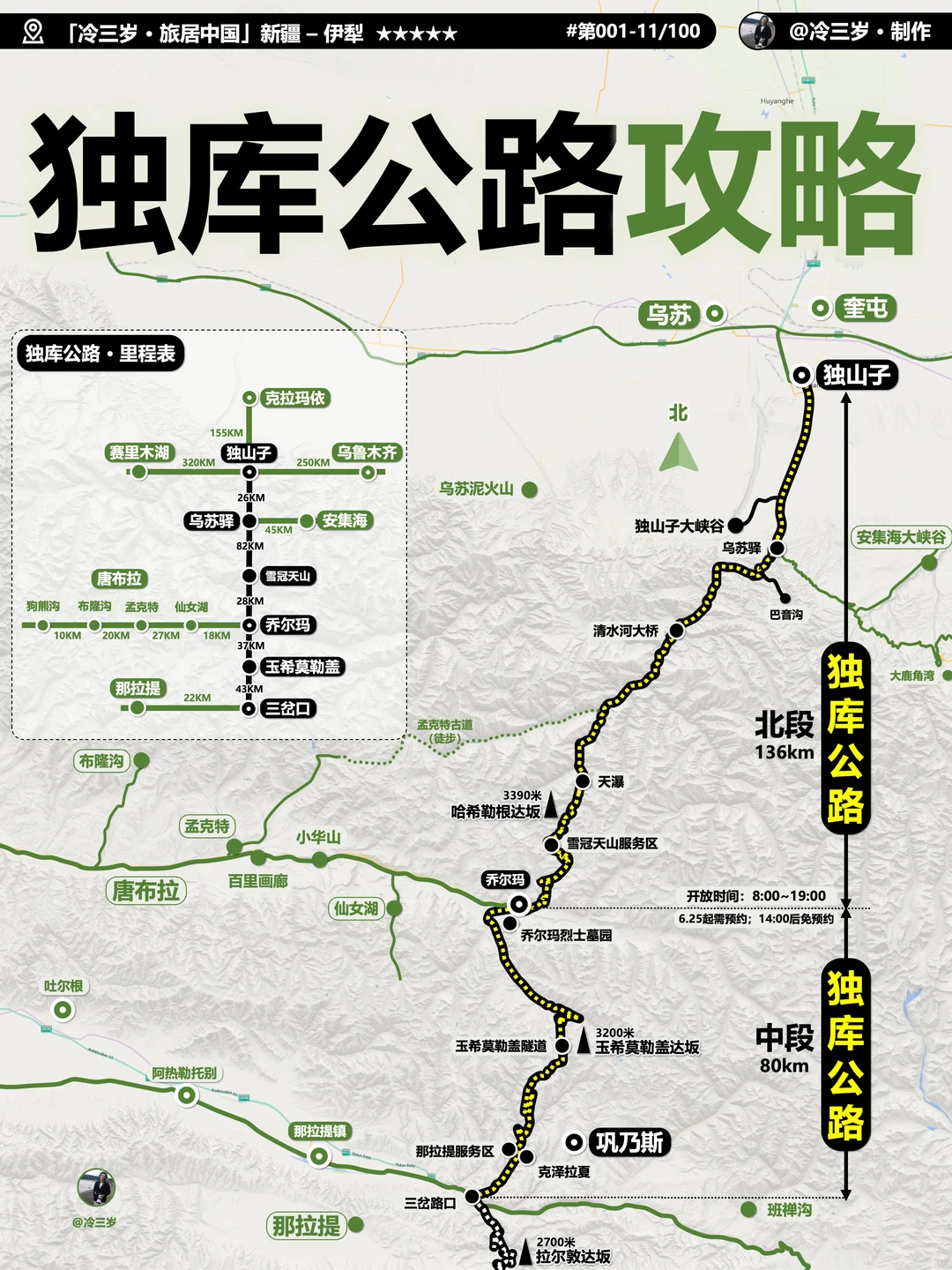 独库公路自驾攻略：路线地图，不愧为最美公路