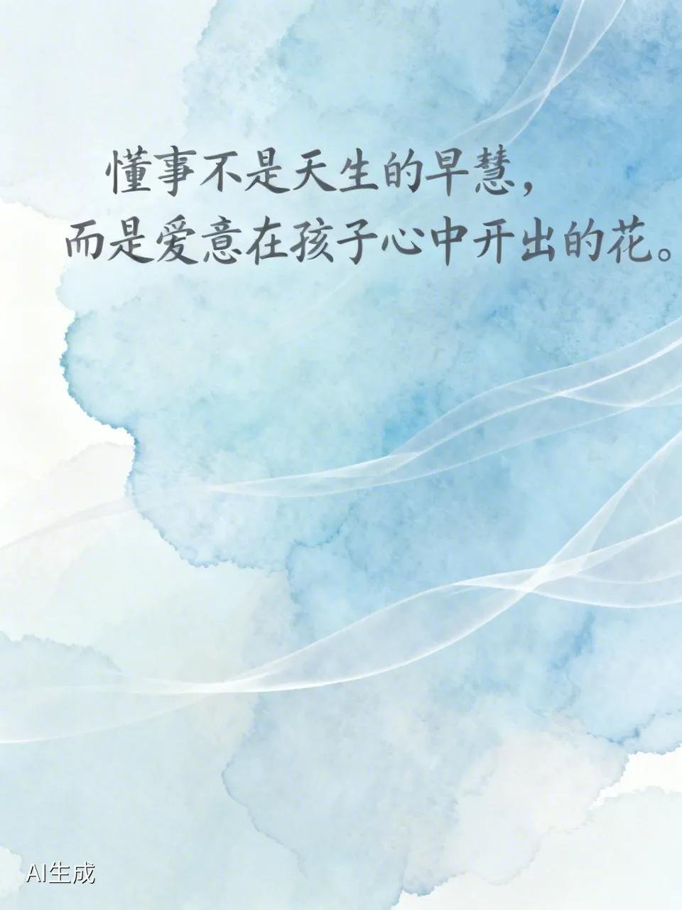 我们常误以为懂事是性格使然，是与生俱来的“天赋”。但深入观察便会发现，所谓天生的