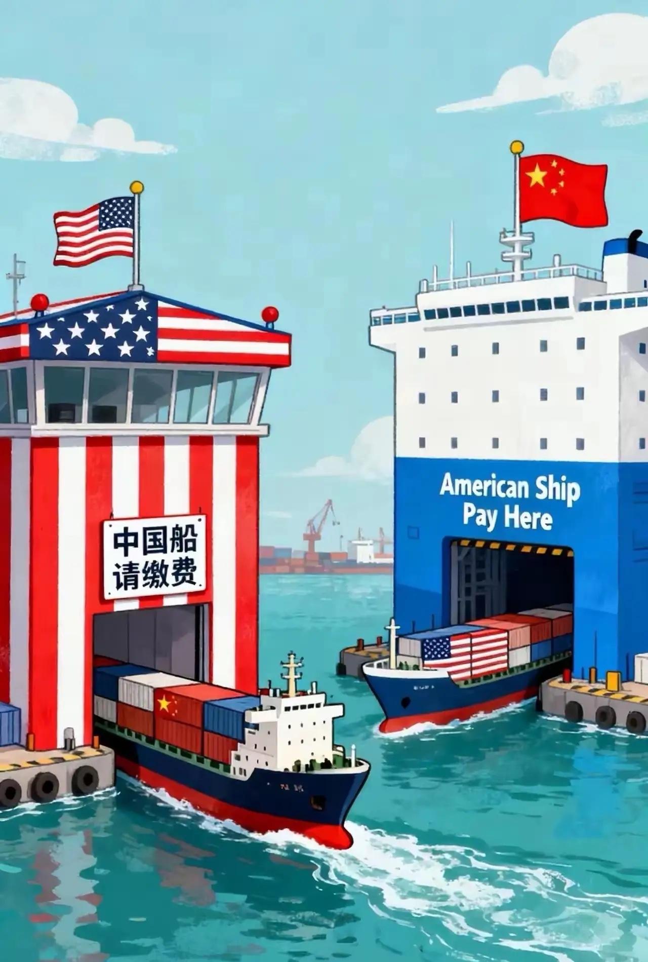 又现阳谋，中美准备互征的港口费，很多人都会认为中国吃亏，因为中国造船量已占世界的