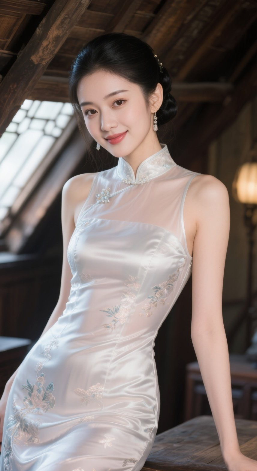 清丽美眉旗袍入镜，东方神韵动人心魄