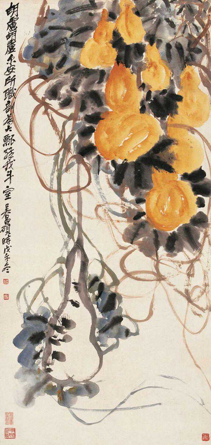 齐白石衰年变法，以吴昌硕为师，视其为艺术榜样。晚年仍学习其艺术，保持独立思考与创