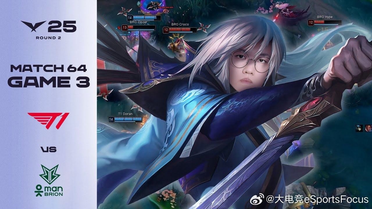 化身男刀的Oner🗡️t1战胜bro2025lck英雄联盟​​​