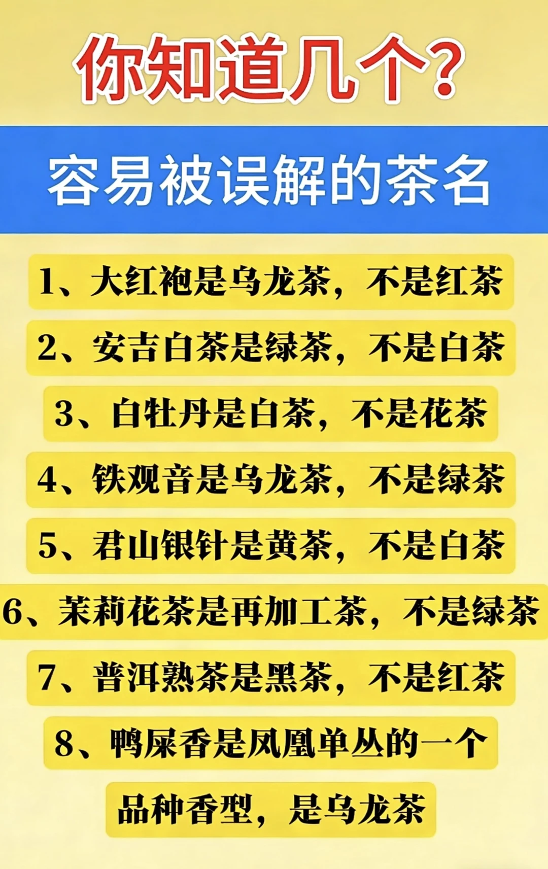 茶知识：你知道多少个容易被误解的茶名？