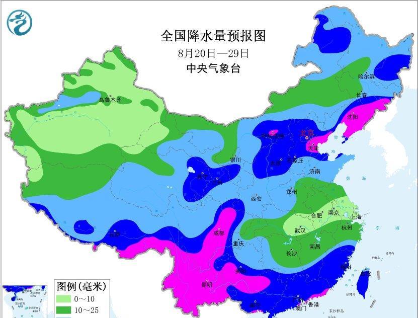 根据中央气象台预报，未来十天我国西南大部、华北中东部、东北南部地区雨水偏多，黄淮