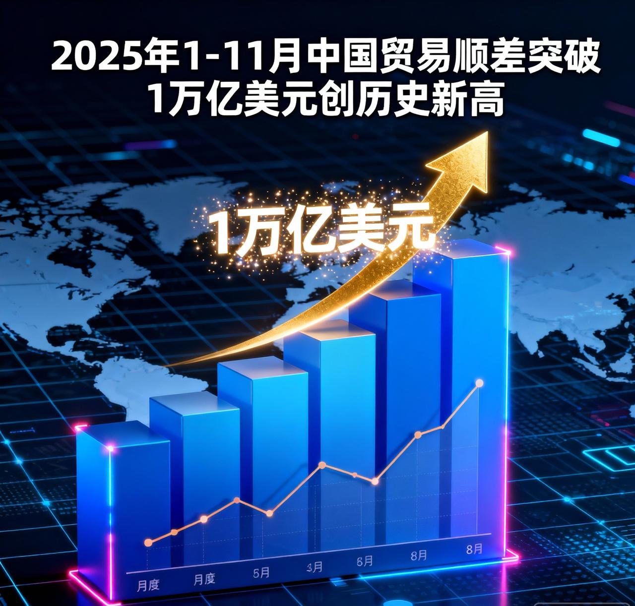 中国外贸顶着美国围堵，硬是打出万亿美元顺差！虽然对美出口下滑近19%，但欧盟、东