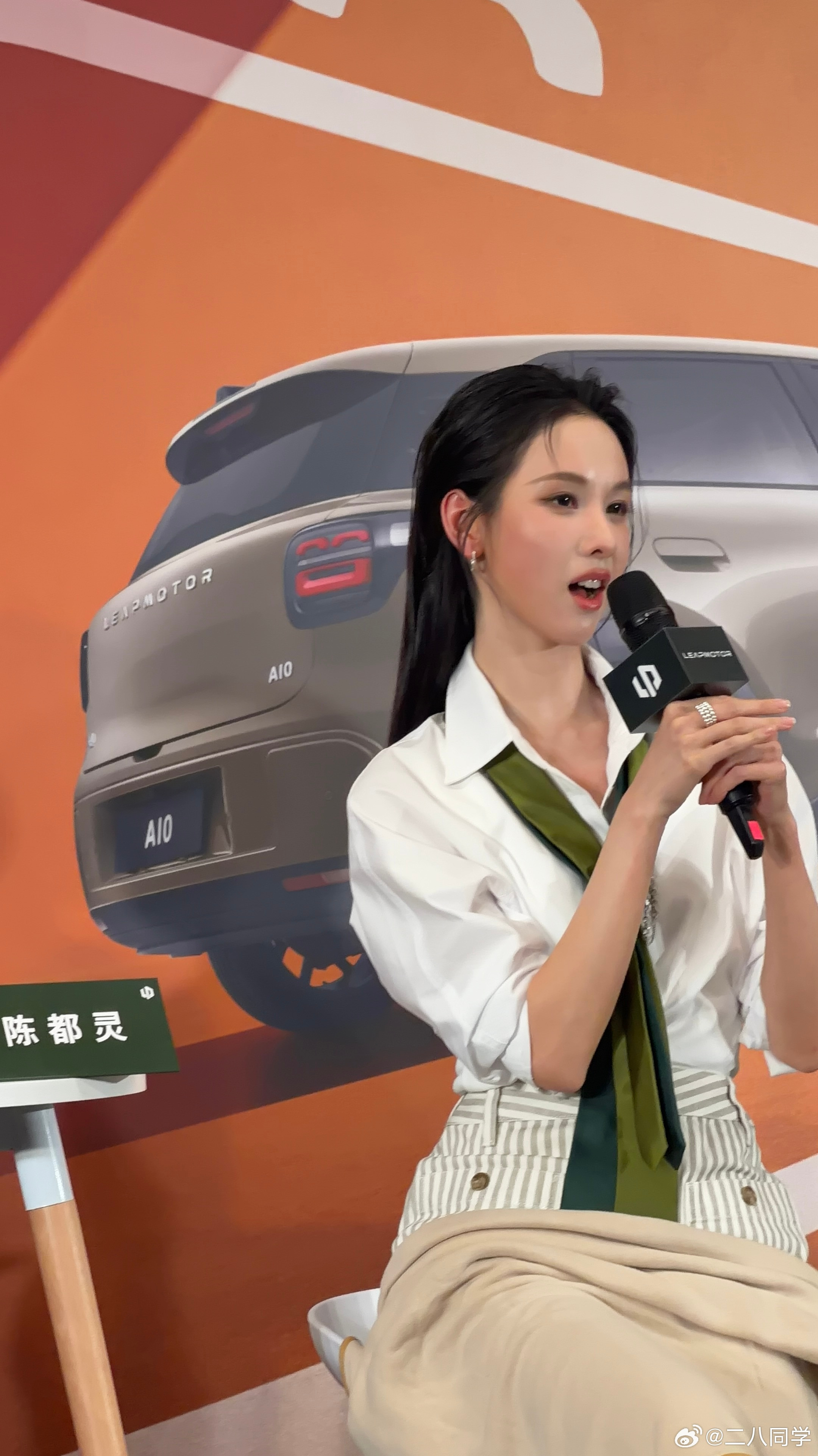 零跑A10的代言人陈都灵好美啊2015年在大屏幕看小耳朵2026年，能和小耳朵面