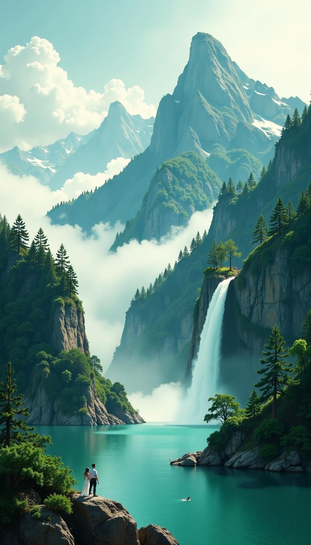 上联：青风有意千山秀下联：碧水无心万壑幽