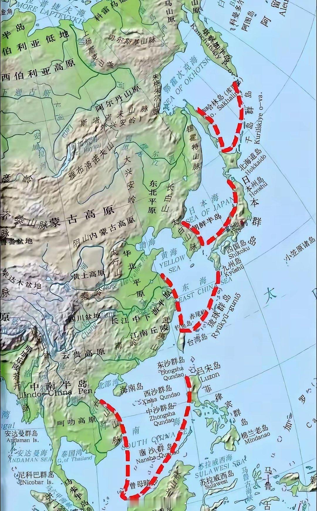 郑和死不瞑目啊！第一岛链，应是东方大陆的保护链，怎么成了拦住我们的锁链？