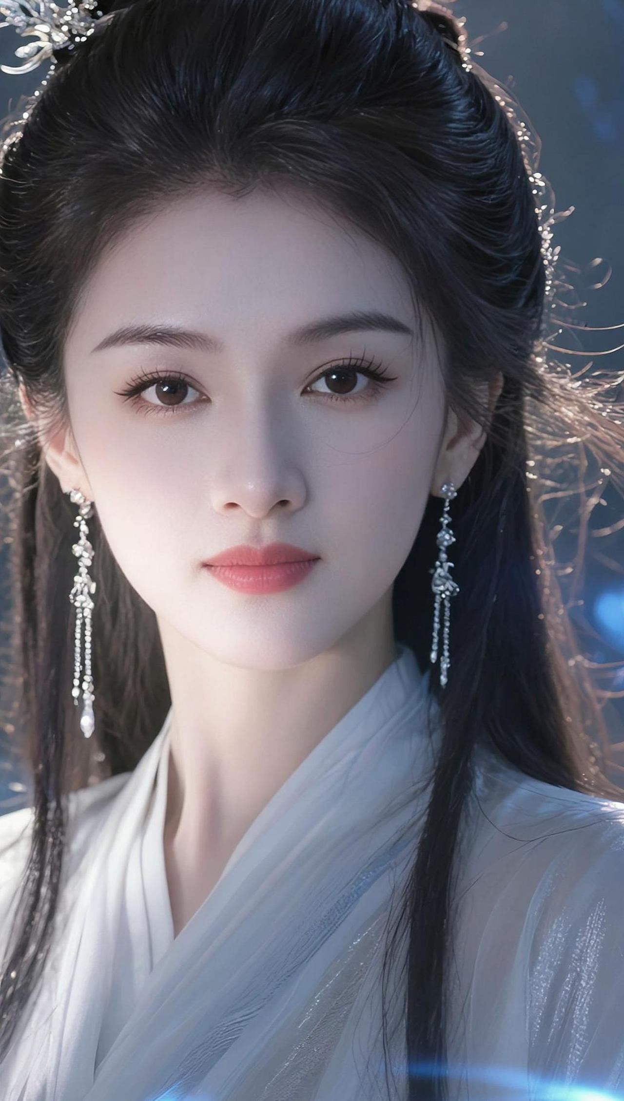 风拂素衣，眉眼藏霜，纵有万般心事，也只付与这江湖月色。