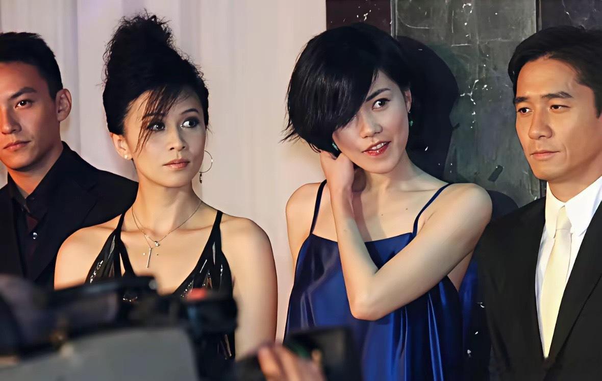 早期刘嘉玲、王菲、梁朝伟的合影，真的是俊男靓女。