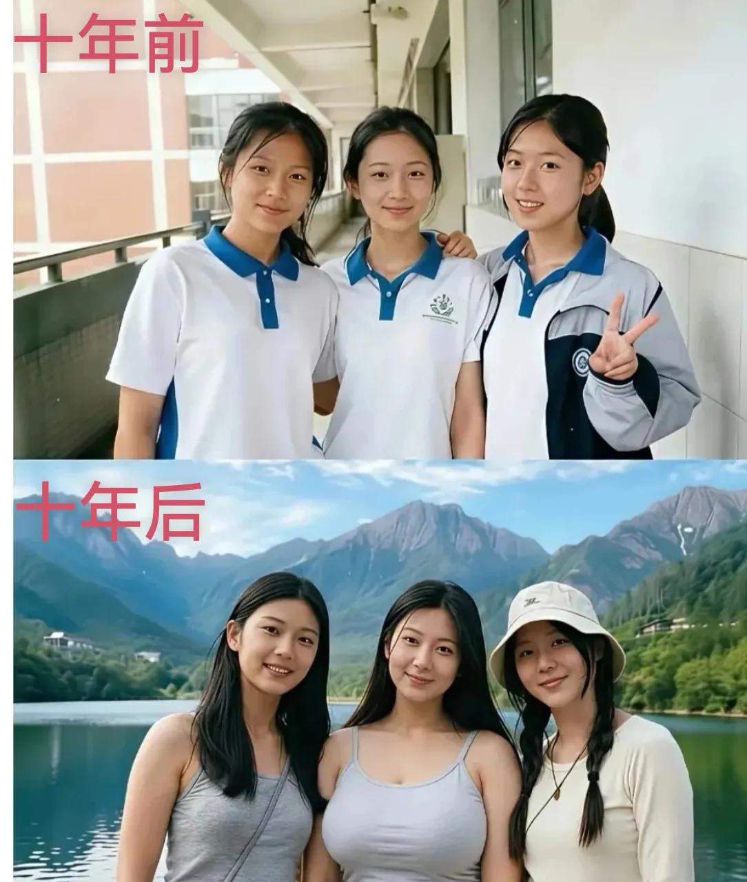 十年以后，一号位置的变化最大。为什么有些人会越来越漂亮？